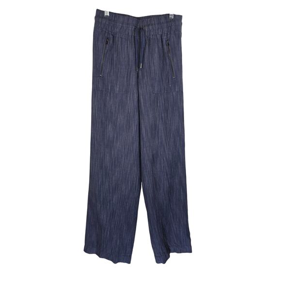ATHLETA Cabo 100% Linen Textured Wide Leg Pants Athletic Leisure Women's 2T NWT - Picture 1 of 6